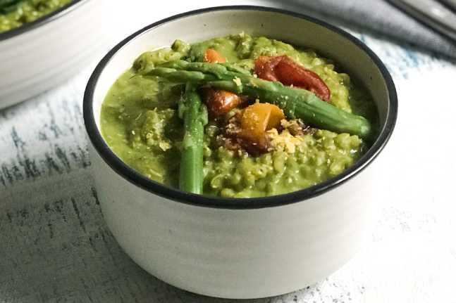 Pesto, Asparagus & Tomato Risotto