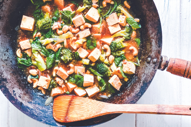 Cashews, Tofu, Broccoli Vegan Stir-Fry Recipe