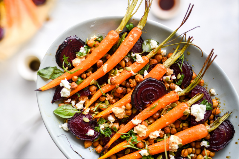 Roast Carrot, Chickpea & Goat’s Cheese Salad Recipe