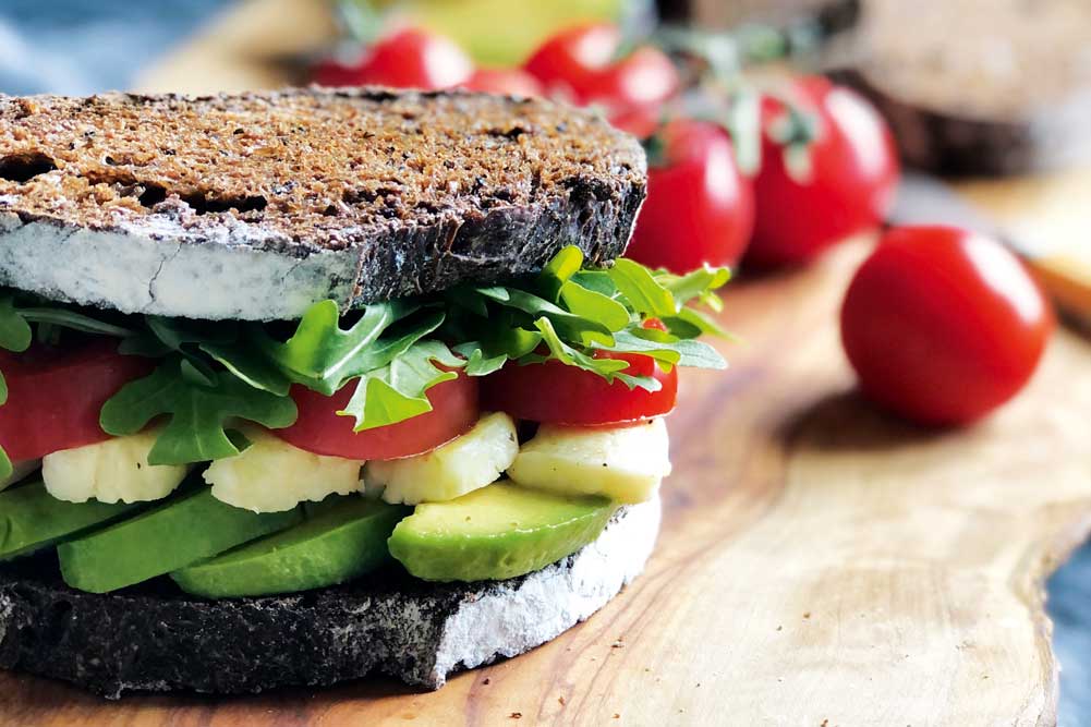 Avocado, Halloumi & Rocket Rye Sandwich - WellBeing Magazine