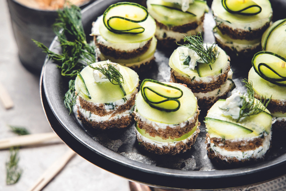 Cucumber & Cream Cheese Finger Sandwiches - WellBeing Magazine