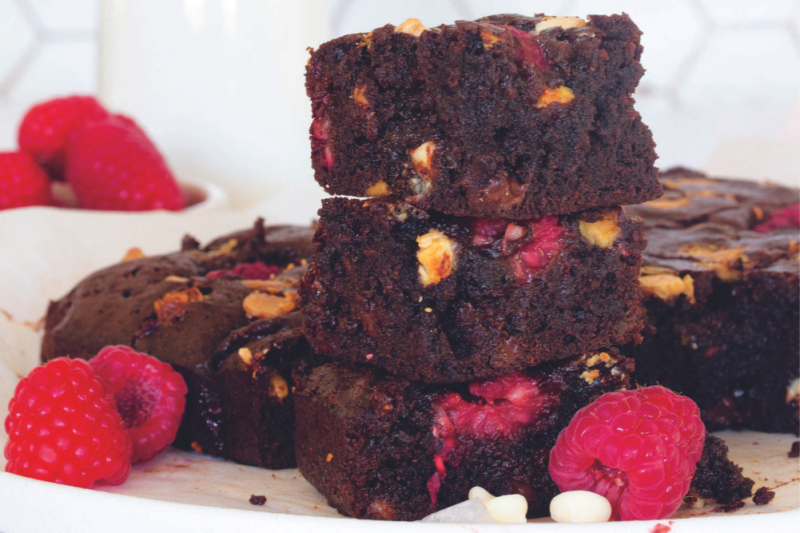 Raspberry and White Chocolate Brownies