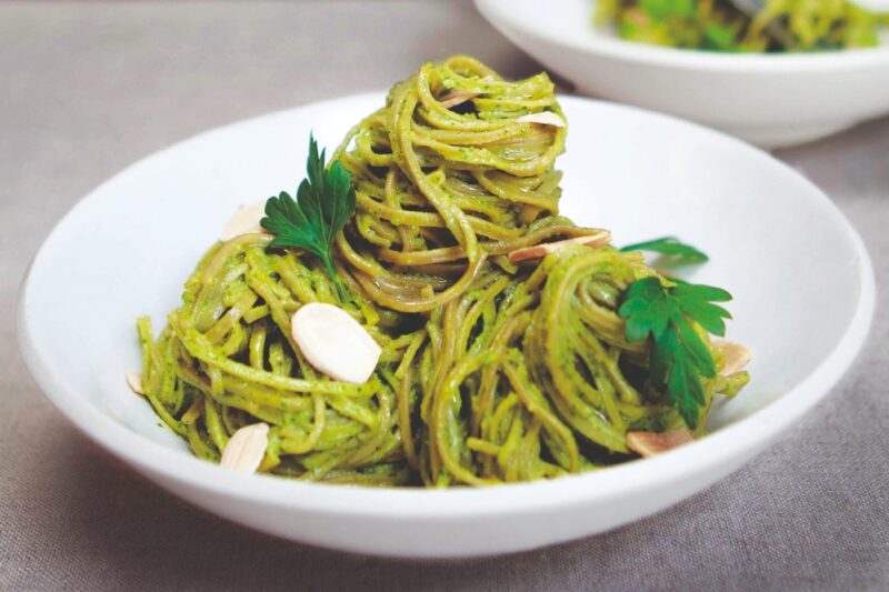 Edamame Spaghetti Pesto