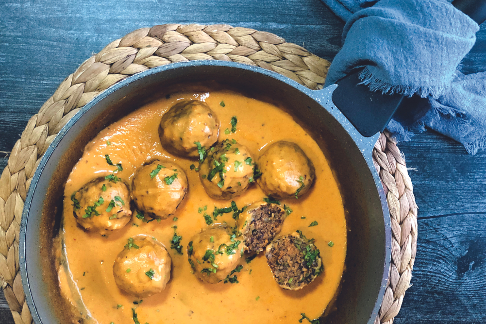 Vegan Meatballs in Coconut Gravy - EatWell Magazine