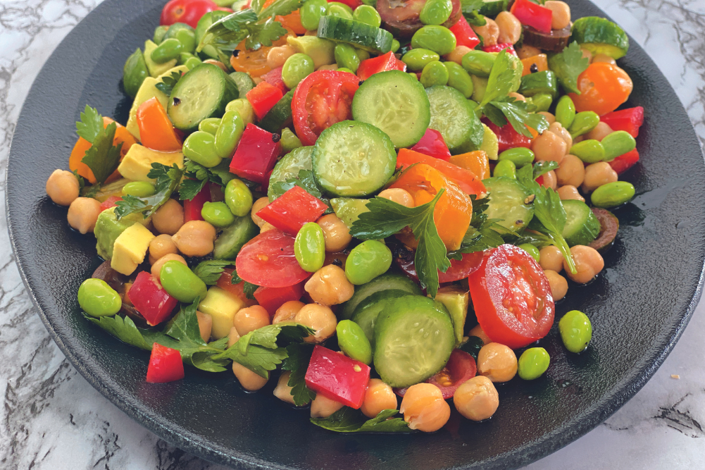 Avocado, Edamame & Chickpea Salad WellBeing Magazine