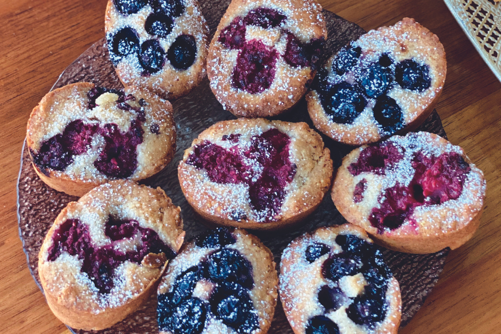 Raspberry & Blueberry Friands - WellBeing Magazine