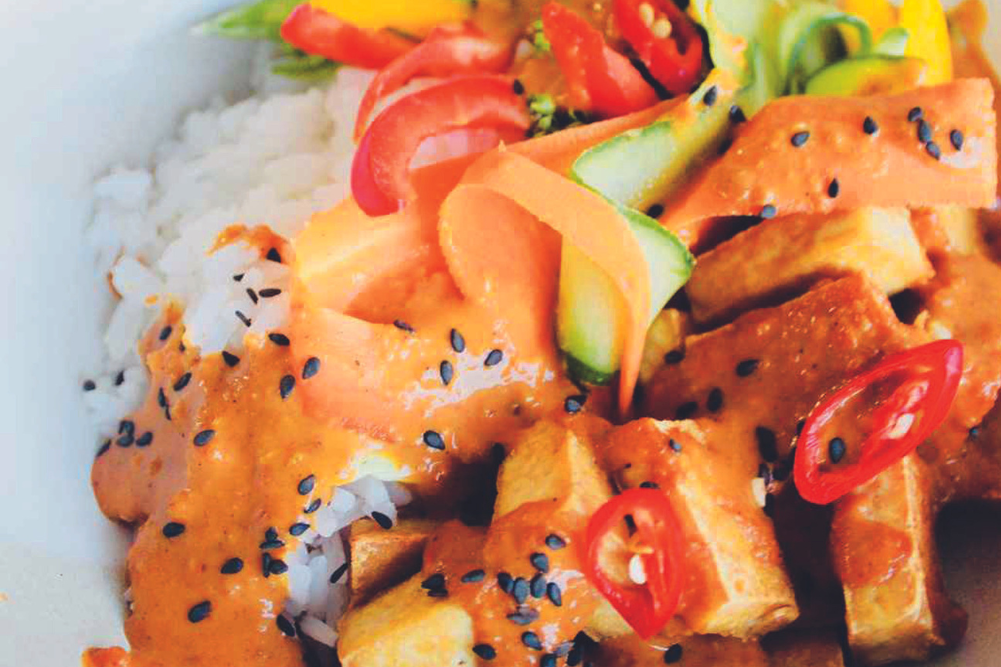 Indonesian Satay Tofu Bowl WellBeing Magazine